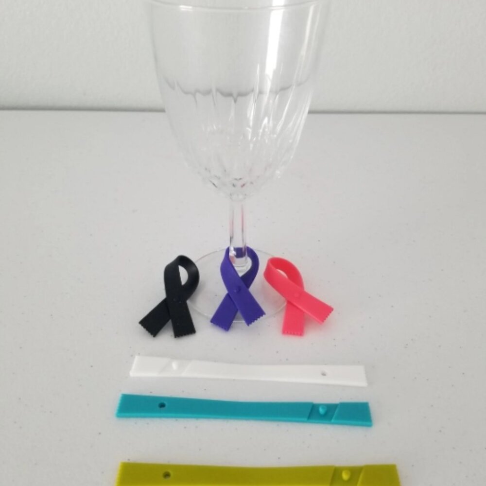 Pcs Ribbon Shaped Silicone Wine Marker Barware Glass Charm Drink Tracker